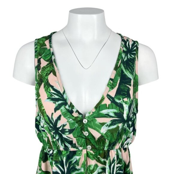 GUESS Palin Maxi Top Sz Medium Pink Floss Multi - Picture 3 of 6